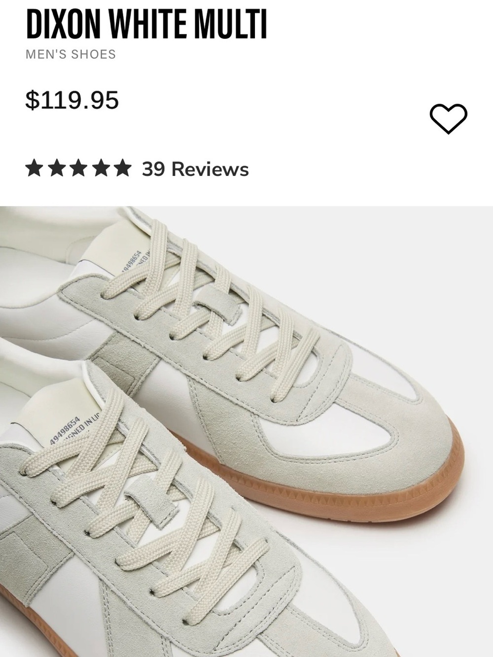 NIB Steve Madden Dixon Men’s Leather & Suede Sneaker
